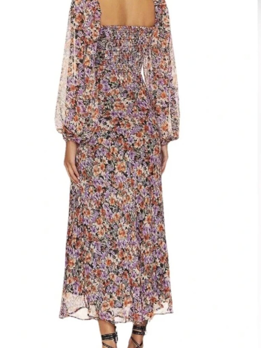 Astr The Label Dress Women’s Purple Orange Flower Design Babydoll S - Picture 3 of 3